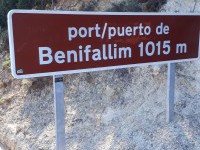 Port de Benifàllim depuis Relleu